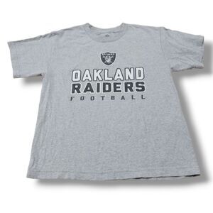 Oakland Raiders Shirt Size Large 14/16 Kids NFL Apparel Football Graphic T-Shirt